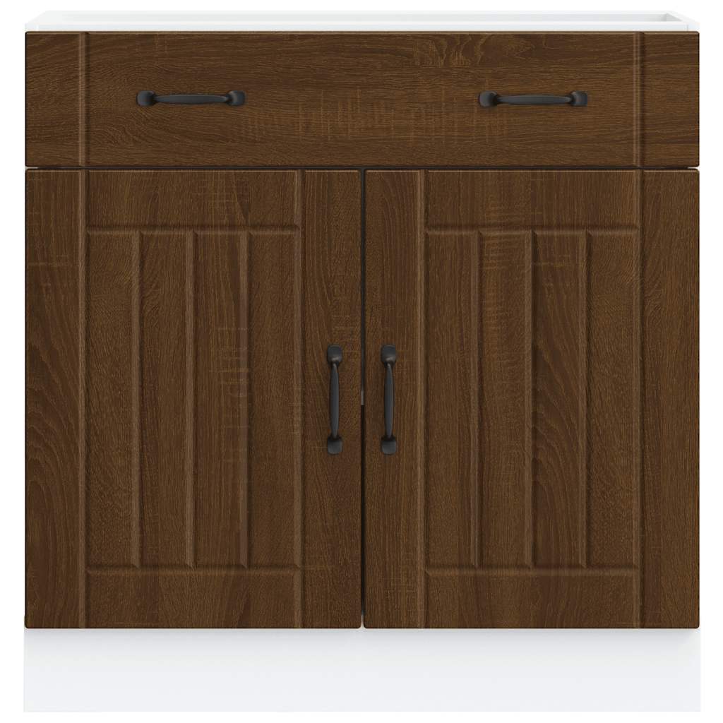 Armoire de cuisine Lucca chêne marron bois ingénierie - XIOS
