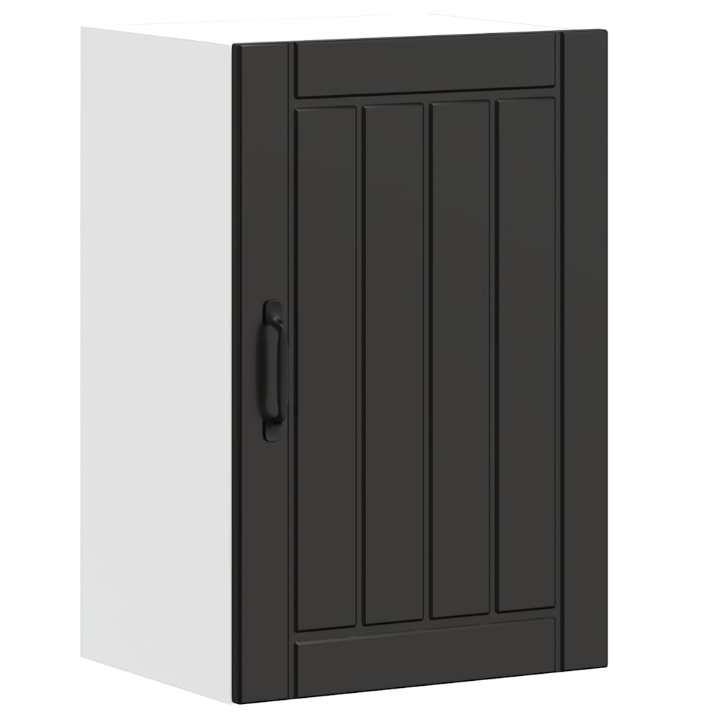 Armoire murale de cuisine Lucca noir bois d'ingénierie Meubles de cuisine vidaXL