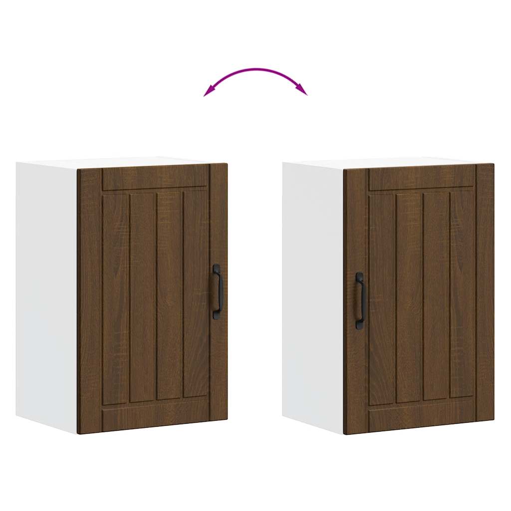 Armoire murale de cuisine Lucca chêne marron bois ingénierie Meubles de cuisine vidaXL
