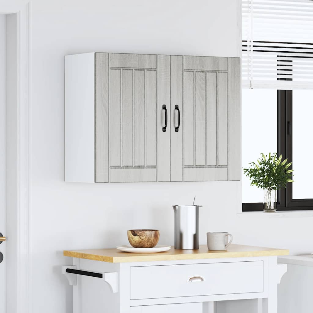 Armoire murale de cuisine Lucca sonoma gris bois ingénierie Meubles de cuisine vidaXL