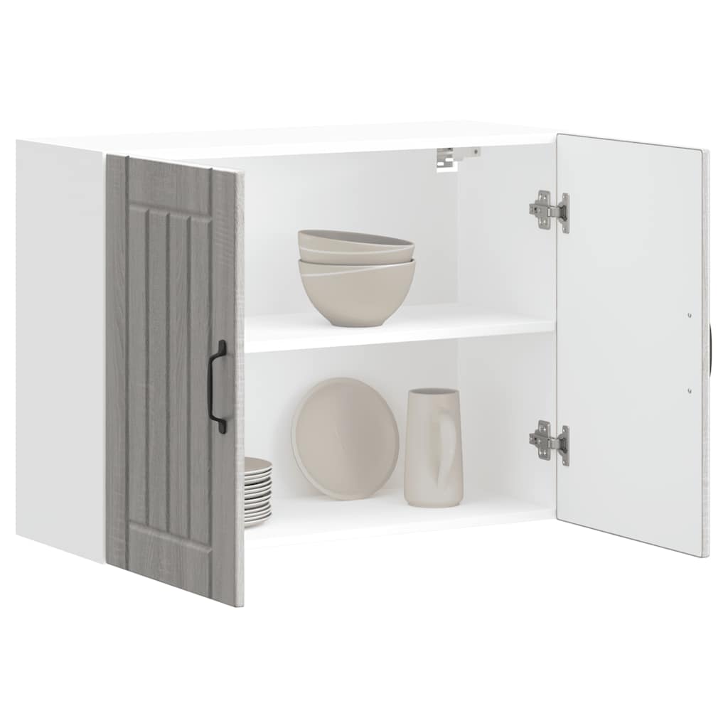 Armoire murale de cuisine Lucca sonoma gris bois ingénierie Meubles de cuisine vidaXL