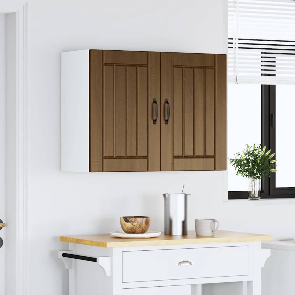 Armoire murale de cuisine Lucca chêne marron bois ingénierie Meubles de cuisine vidaXL
