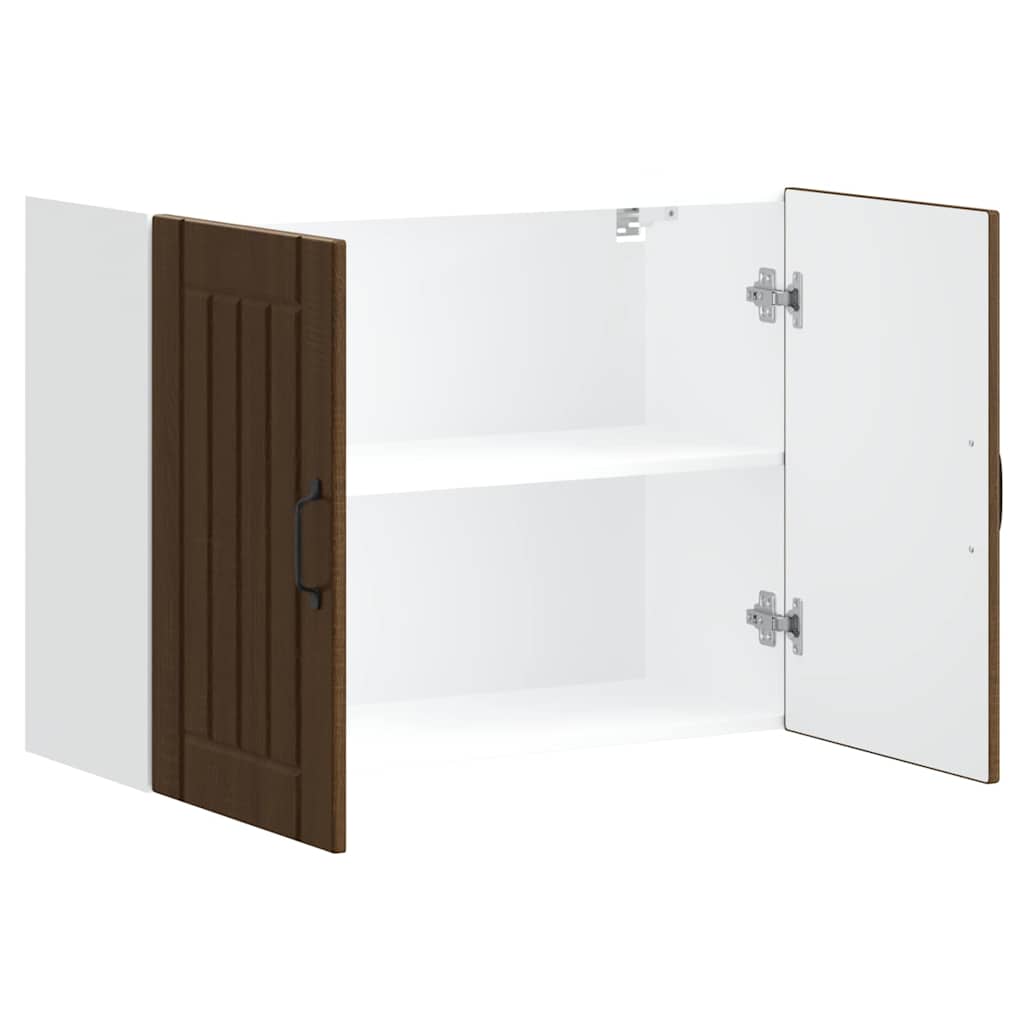 Armoire murale de cuisine Lucca chêne marron bois ingénierie Meubles de cuisine vidaXL