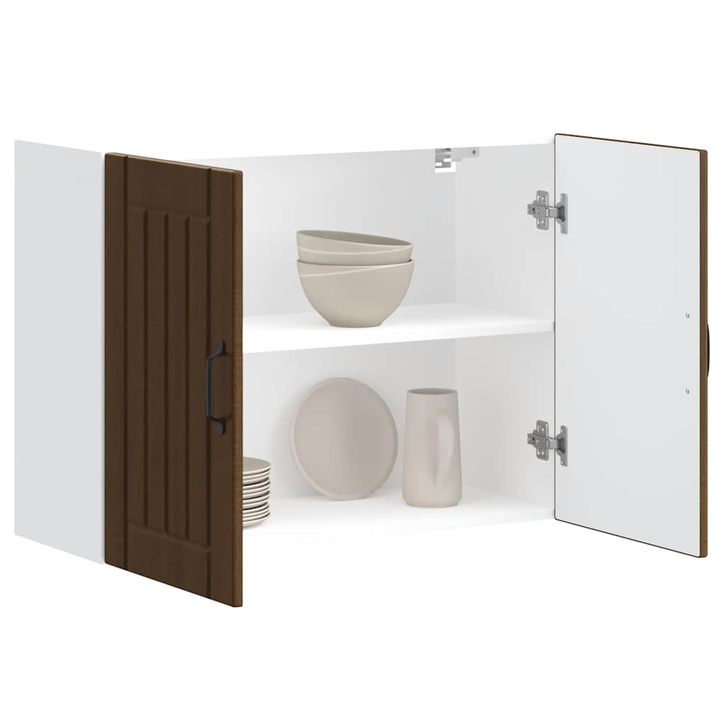 Armoire murale de cuisine Lucca chêne marron bois ingénierie Meubles de cuisine vidaXL