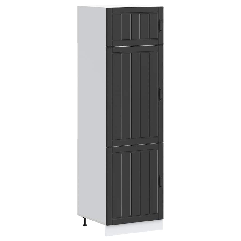 Armoire de cuisine Lucca noir bois d'ingénierie - XIOS