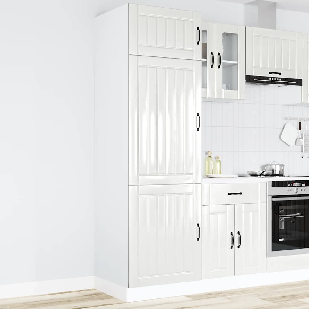 Armoire de cuisine Lucca blanc brillant bois d'ingénierie - XIOS