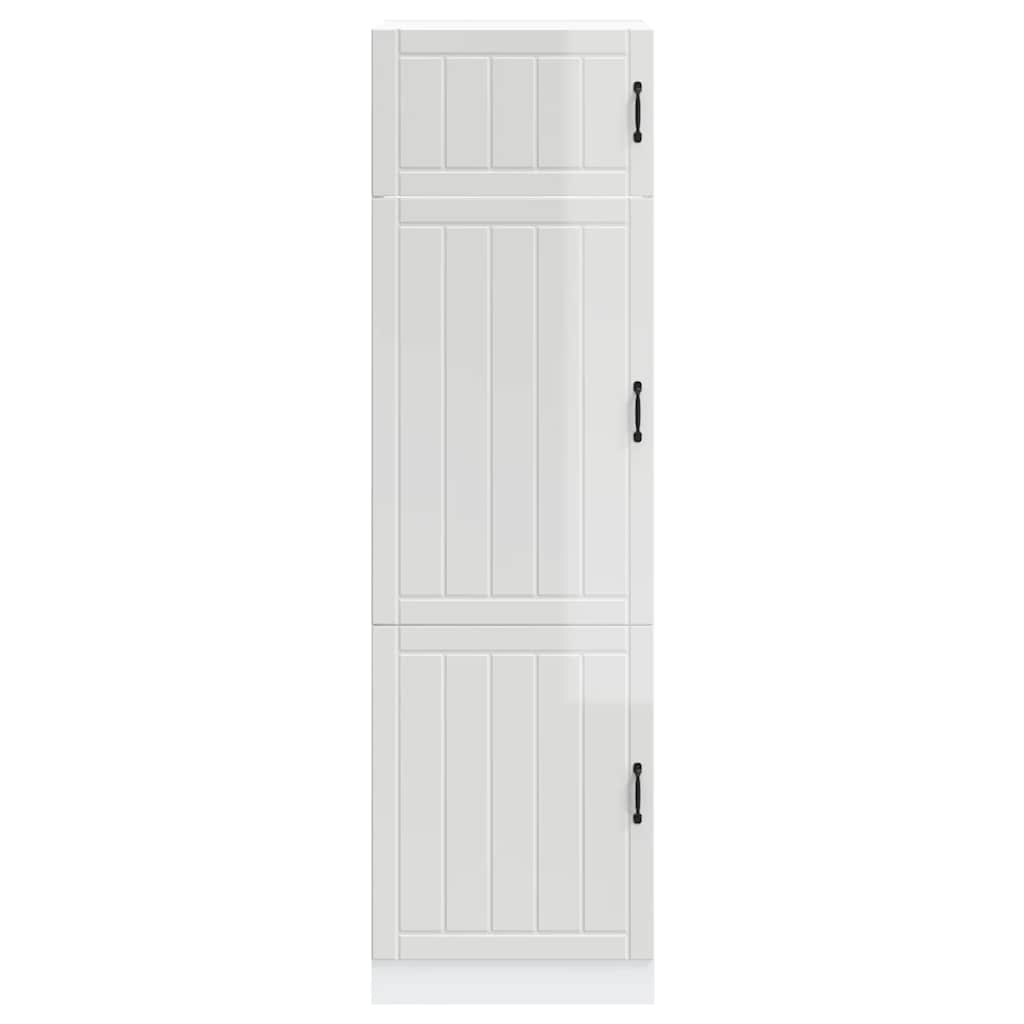 Armoire de cuisine Lucca blanc brillant bois d'ingénierie - XIOS