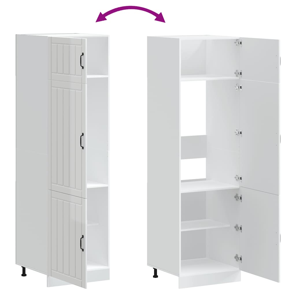 Armoire de cuisine Lucca blanc brillant bois d'ingénierie - XIOS