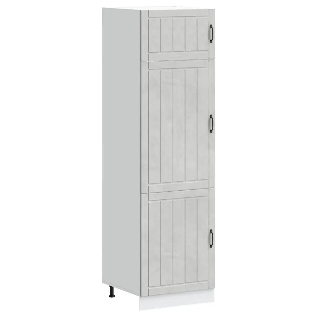 Armoire de cuisine Lucca gris béton bois d’ingénierie - XIOS