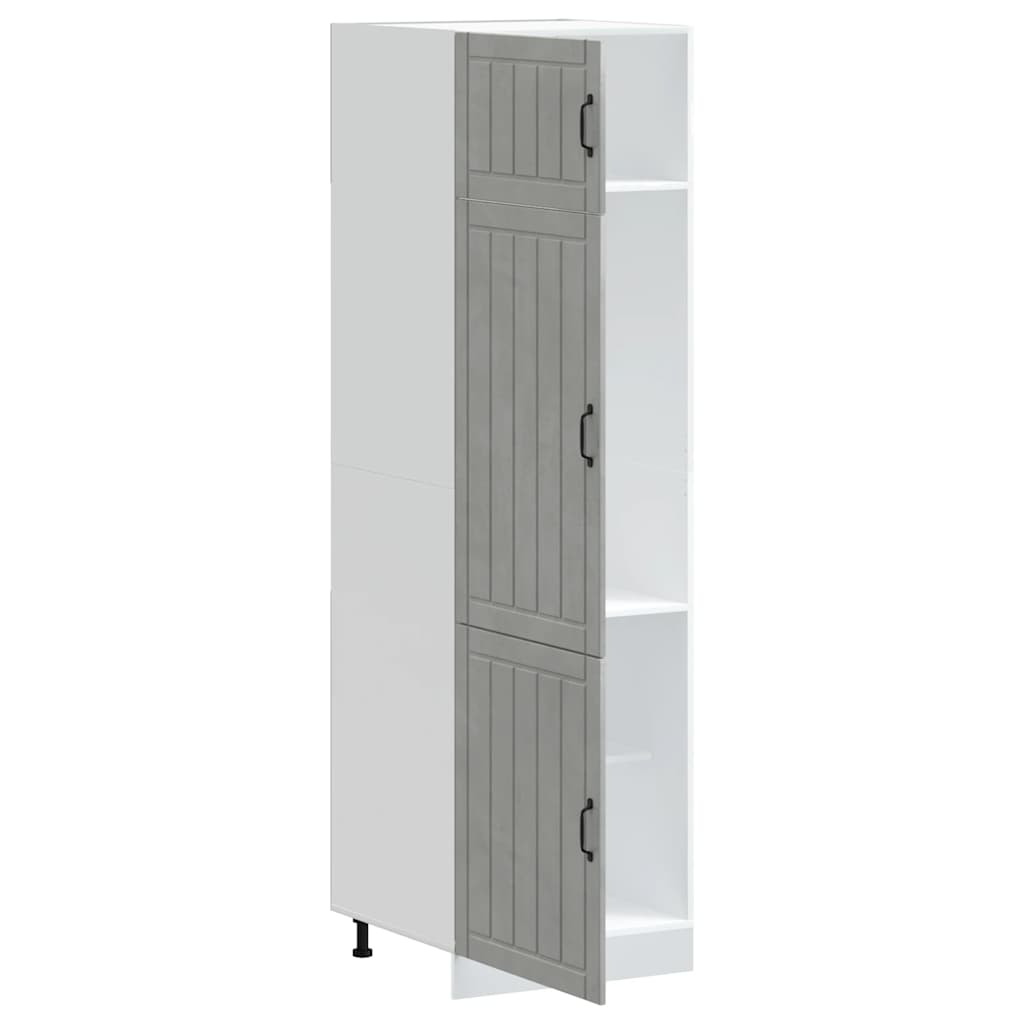 Armoire de cuisine Lucca gris béton bois d'ingénierie - XIOS