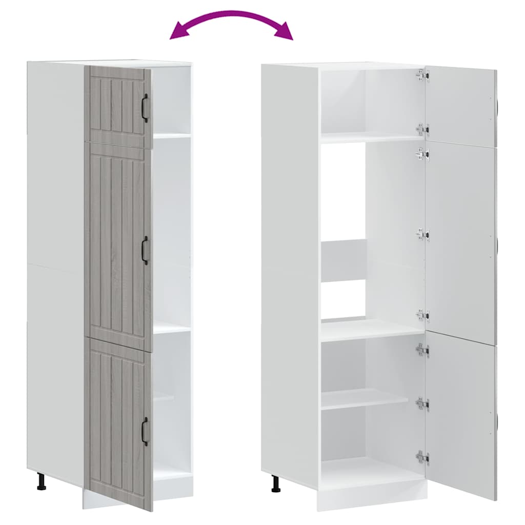 Armoire de cuisine Lucca sonoma gris bois d'ingénierie - XIOS