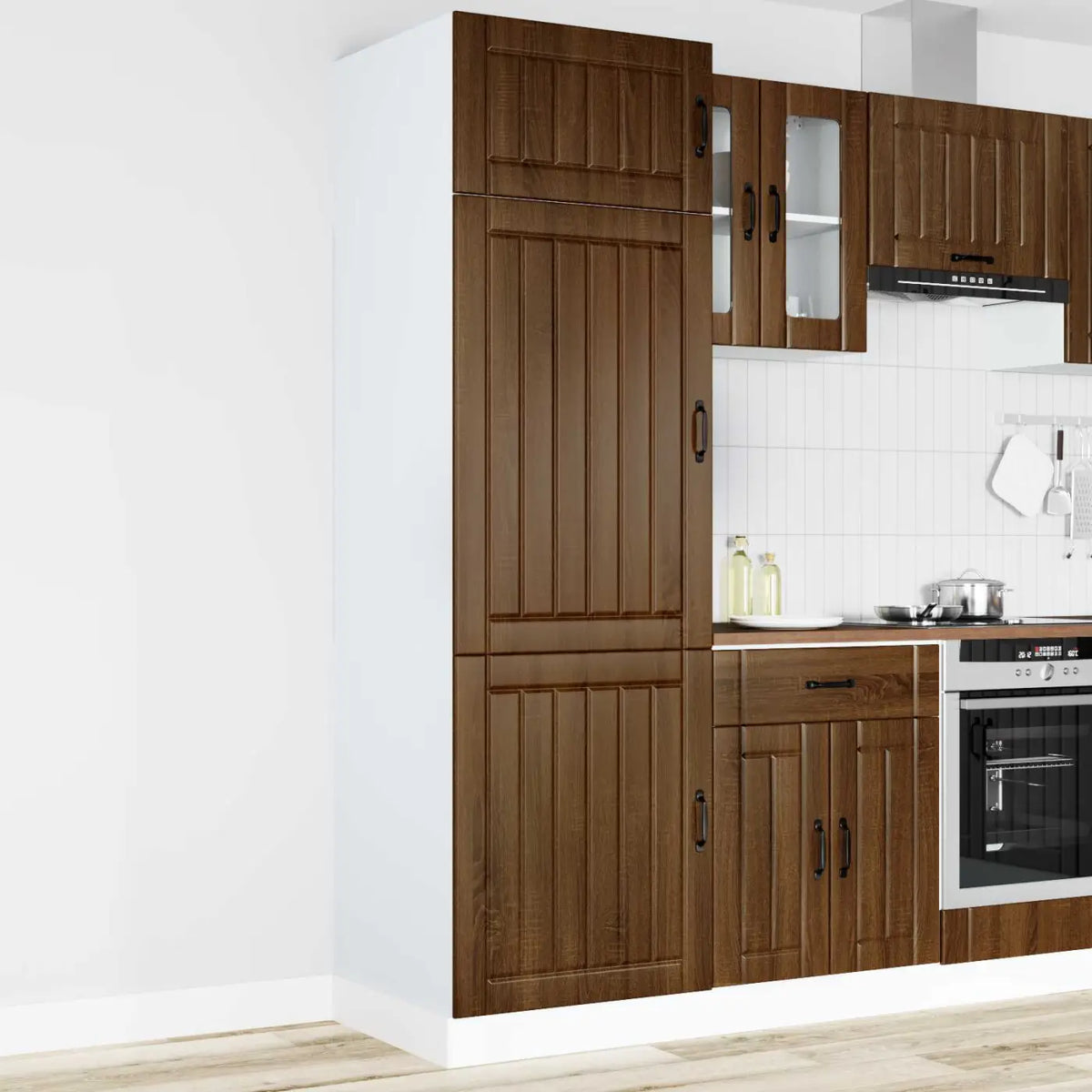Armoire de cuisine Lucca chêne marron bois d’ingénierie - XIOS
