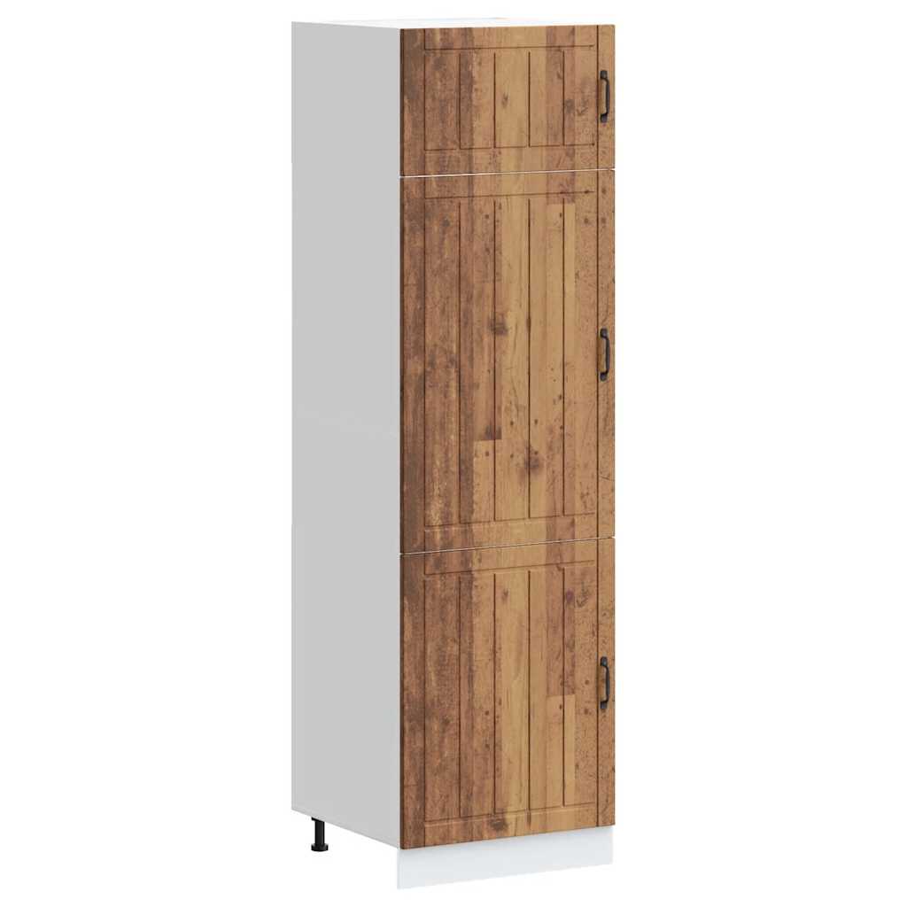 Armoire de cuisine Lucca vieux bois bois d'ingénierie - XIOS