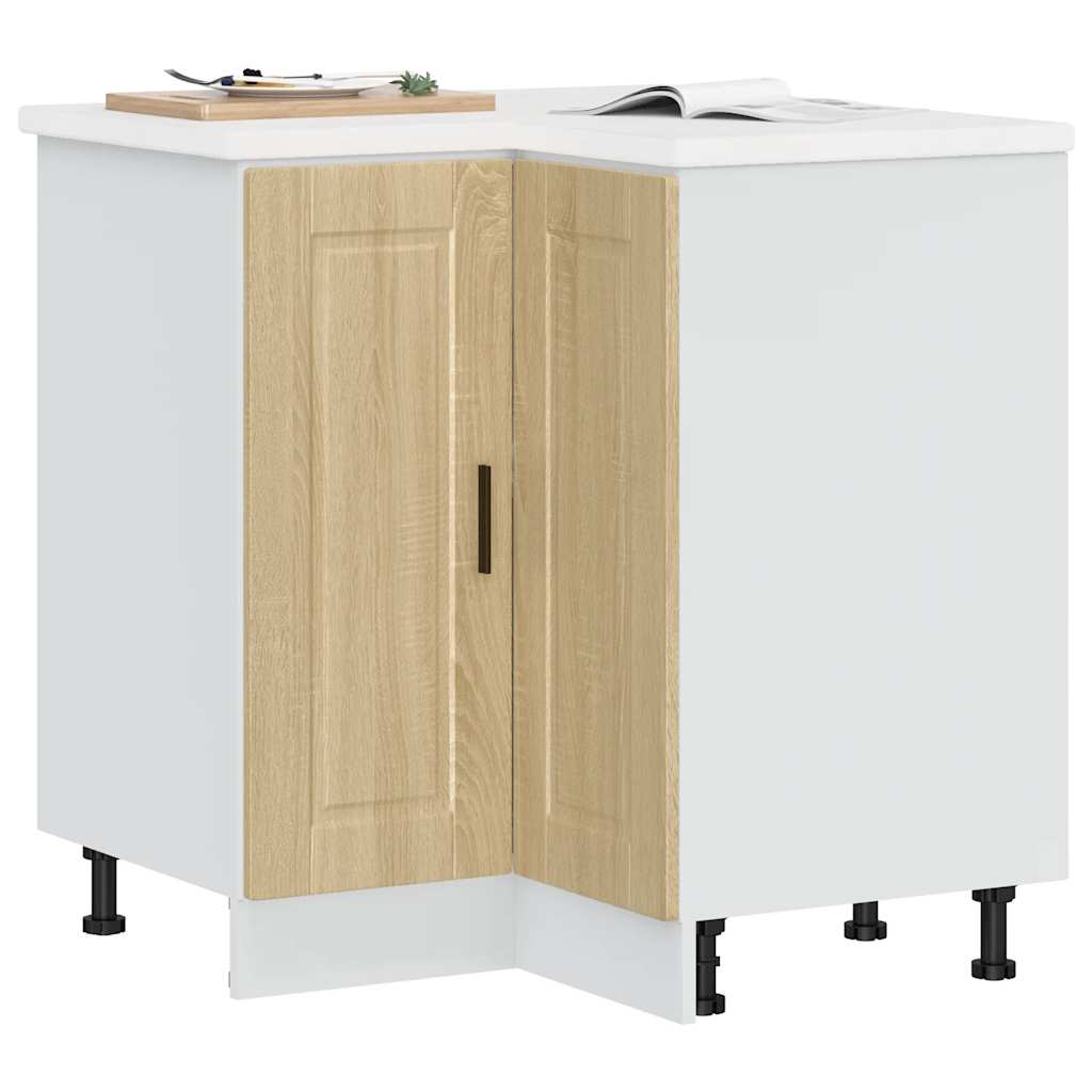 Armoire d'angle de cuisine Porto chêne sonoma bois d'ingénierie