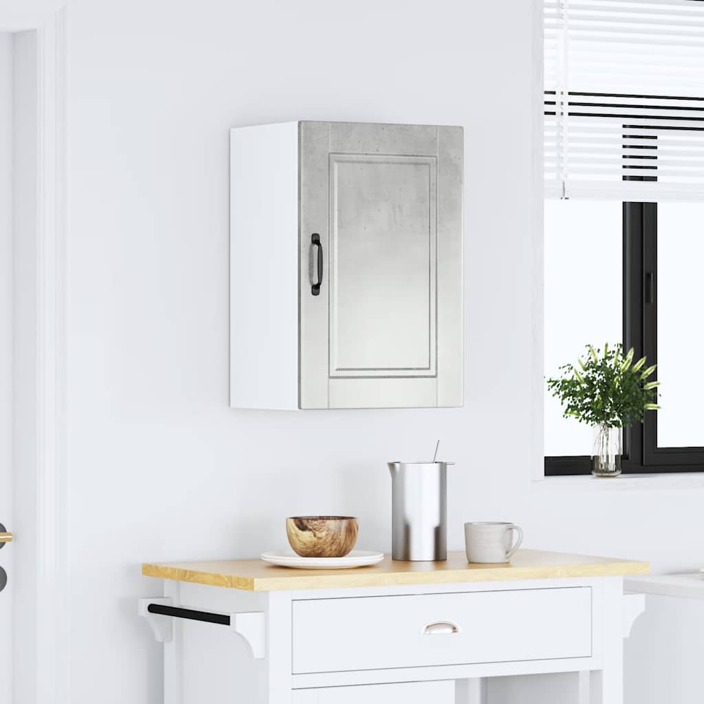Armoire murale de cuisine Porto gris béton bois d'ingénierie Meubles de cuisine vidaXL