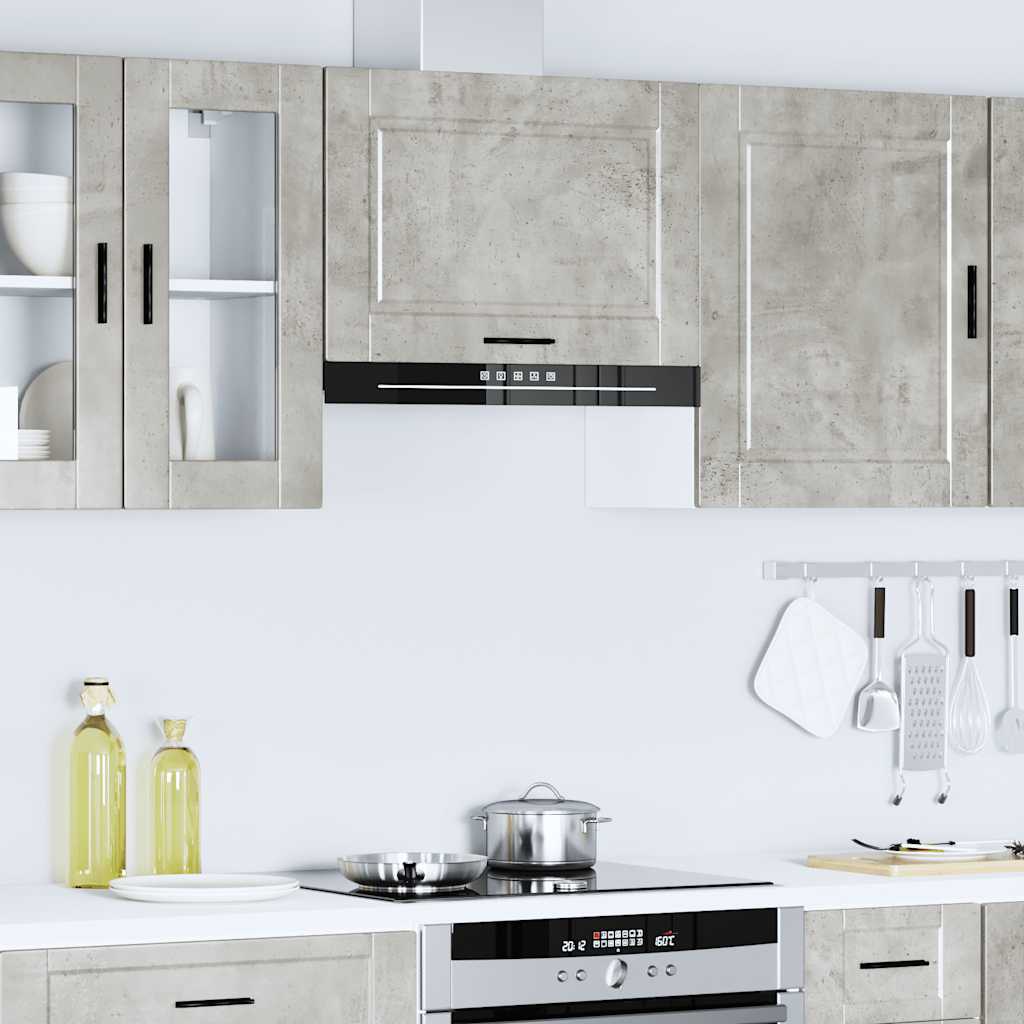 Armoire murale de cuisine Porto gris béton bois d'ingénierie Meubles de cuisine vidaXL