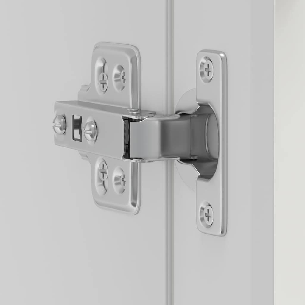 Armoire murale cuisine avec porte en verre Porto blanc brillant Meubles de cuisine vidaXL