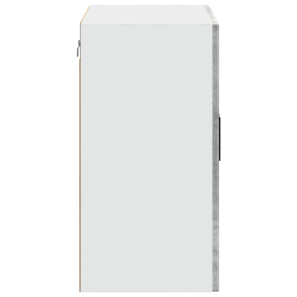 Armoire murale de cuisine avec porte en verre Porto gris béton - XIOS
