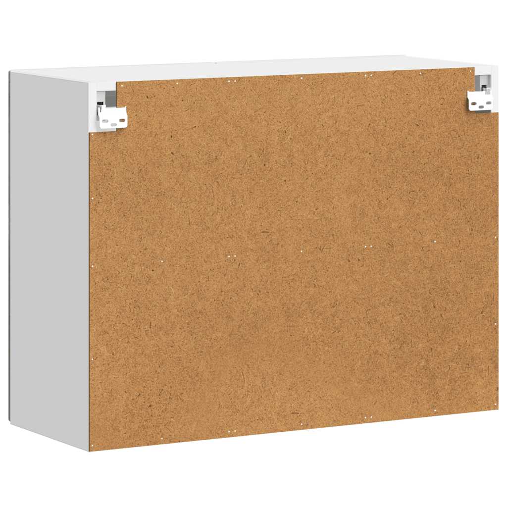 Armoire murale de cuisine avec porte en verre Porto gris béton - XIOS