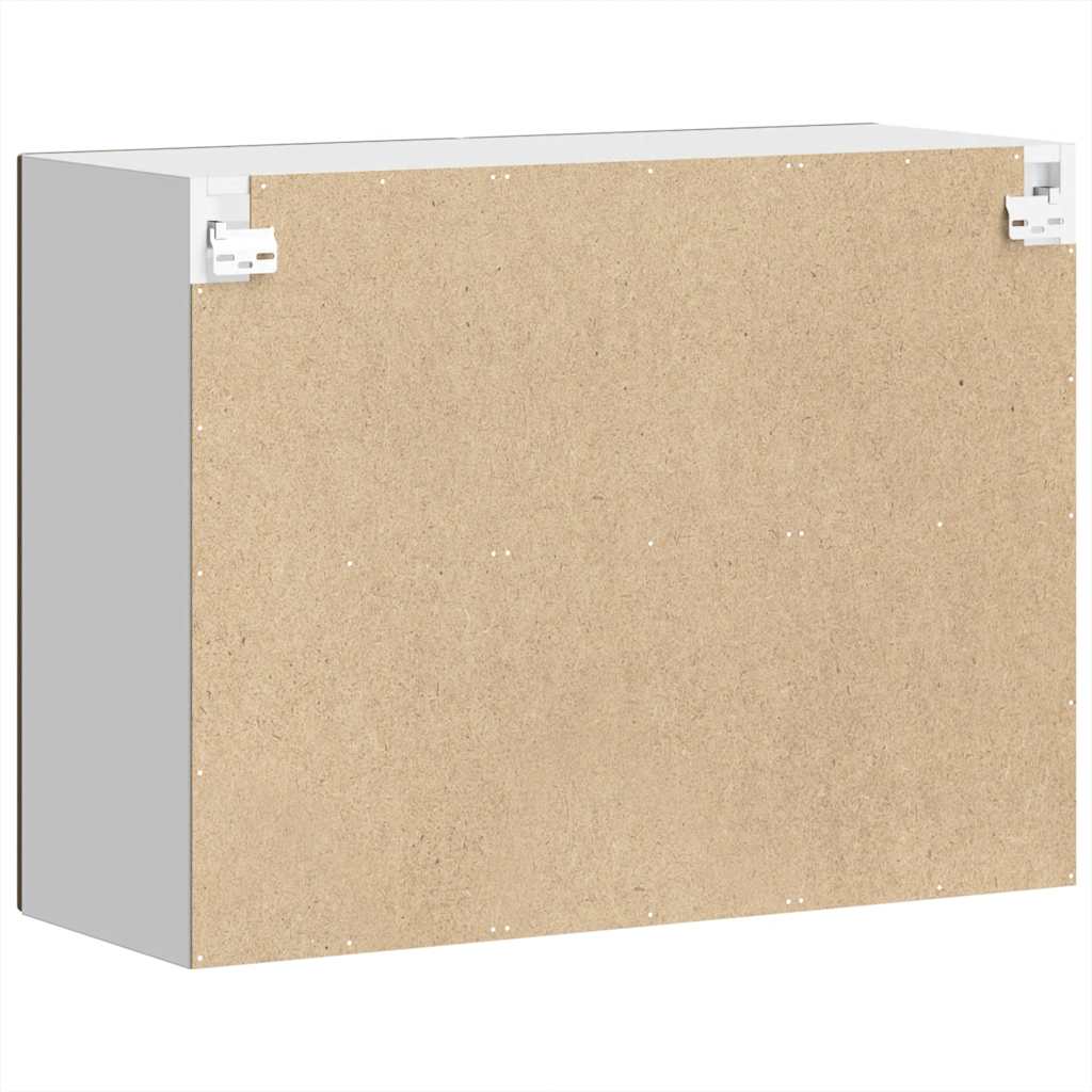 Armoire murale de cuisine et porte en verre Porto chêne marron Meubles de cuisine vidaXL