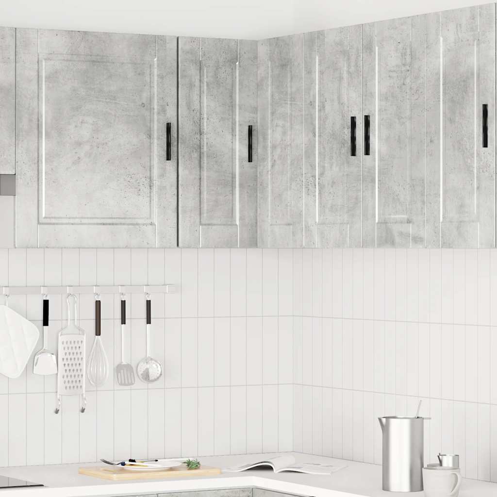 Armoire d'angle murale de cuisine Porto gris béton Meubles de cuisine vidaXL