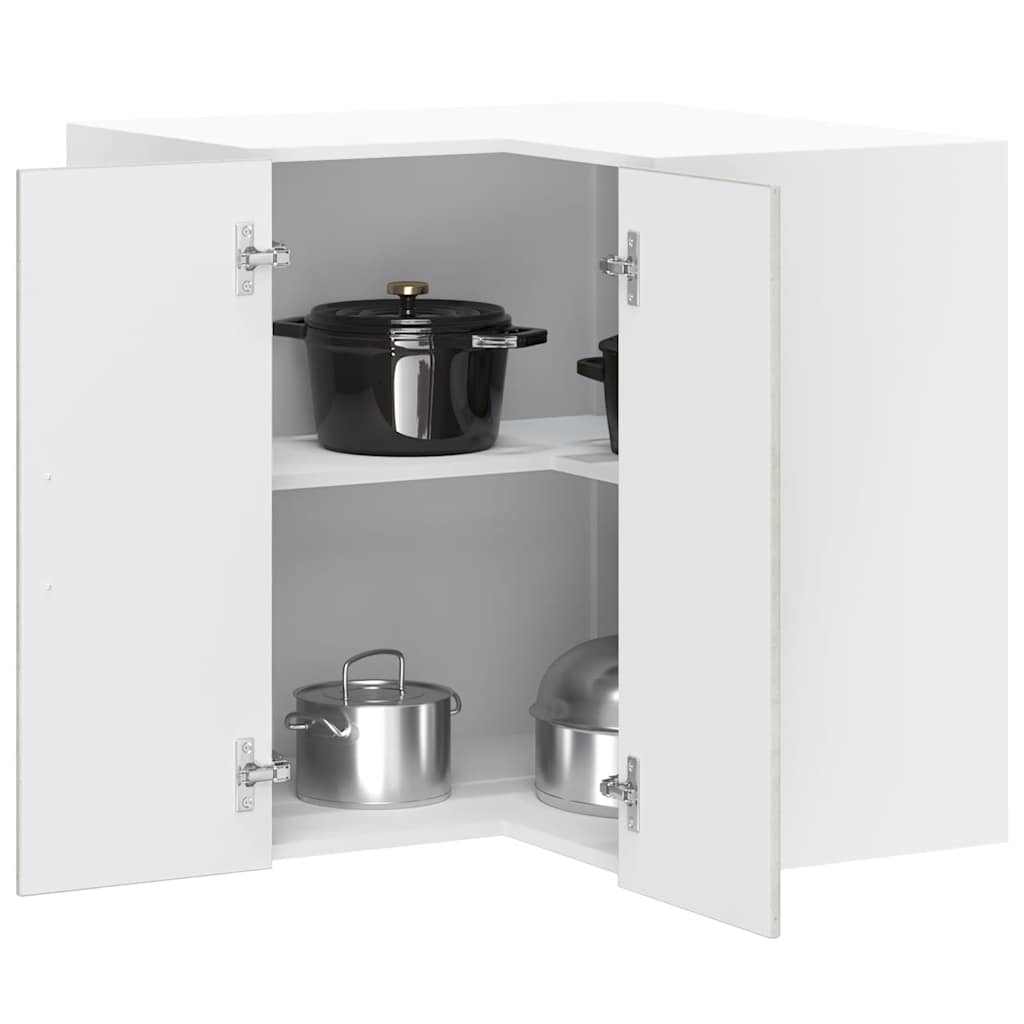 Armoire d'angle murale de cuisine Porto gris béton Meubles de cuisine vidaXL