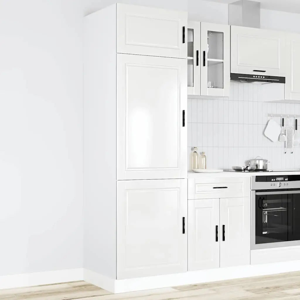 Armoire de cuisine Porto blanc brillant bois d’ingénierie - XIOS