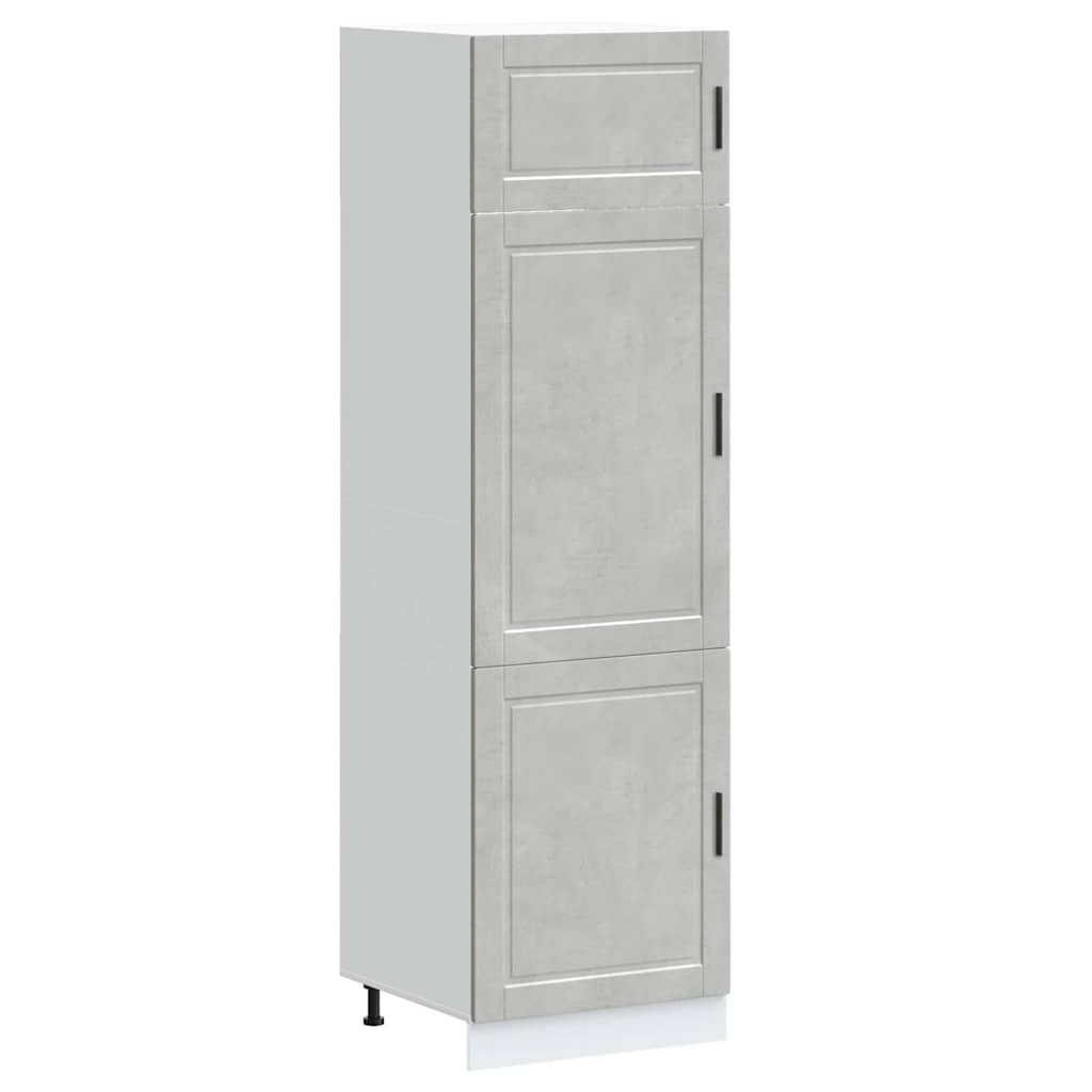 Armoire de cuisine Porto gris béton bois d'ingénierie - XIOS