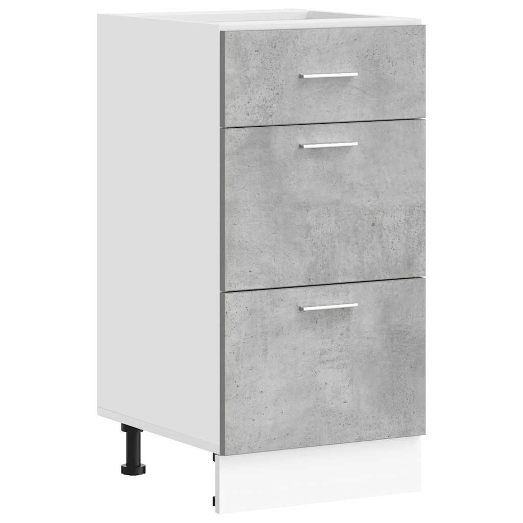 Meuble bas "Lyon" Gris béton 40 x 46 x 81,5 cm Bois d'ingénierie - XIOS