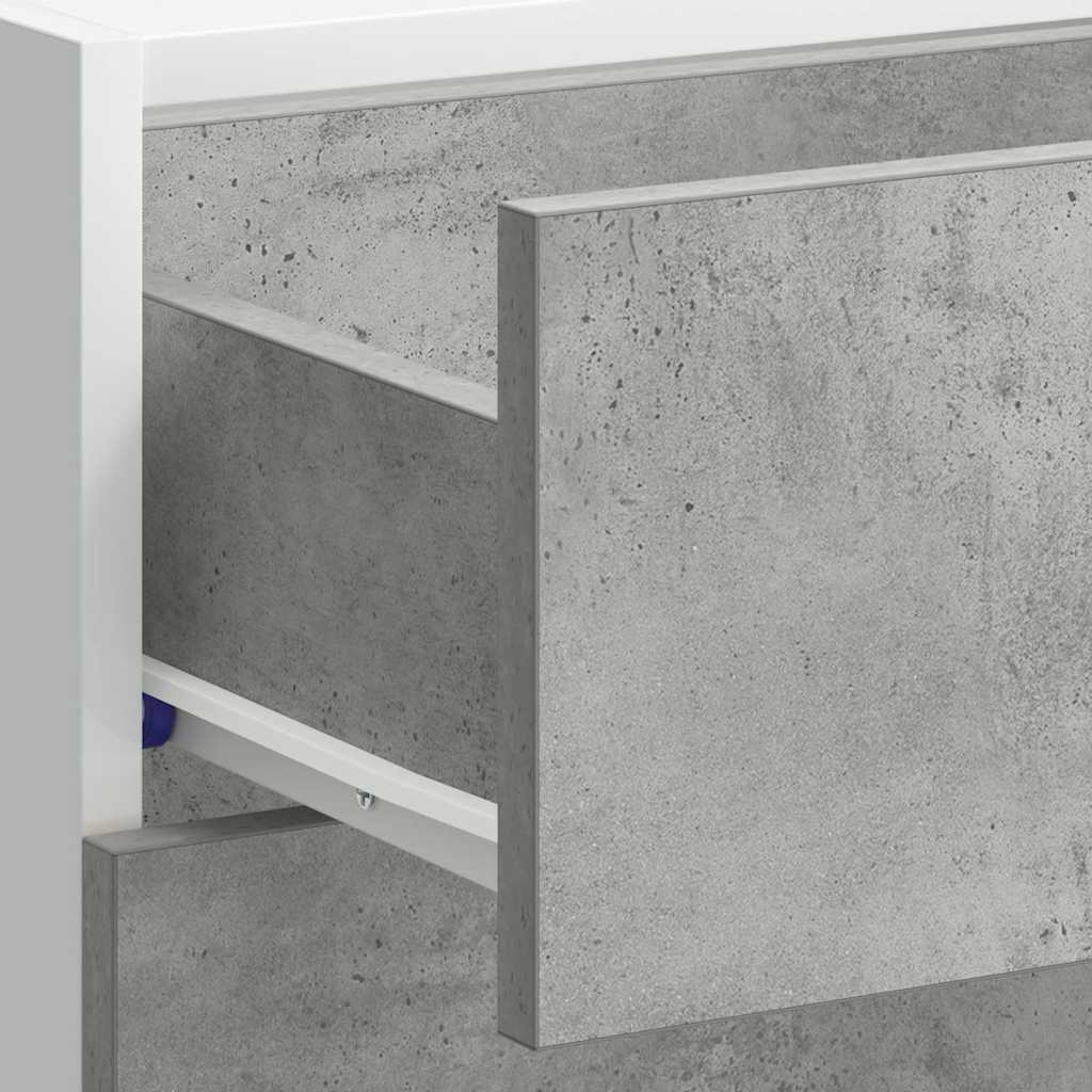Meuble bas "Lyon" Gris béton 40 x 46 x 81,5 cm Bois d'ingénierie - XIOS