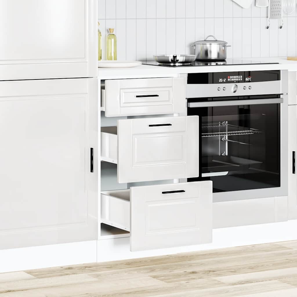 Meuble bas de cuisine « Porto » Bois d'ingénierie blanc brillant - XIOS