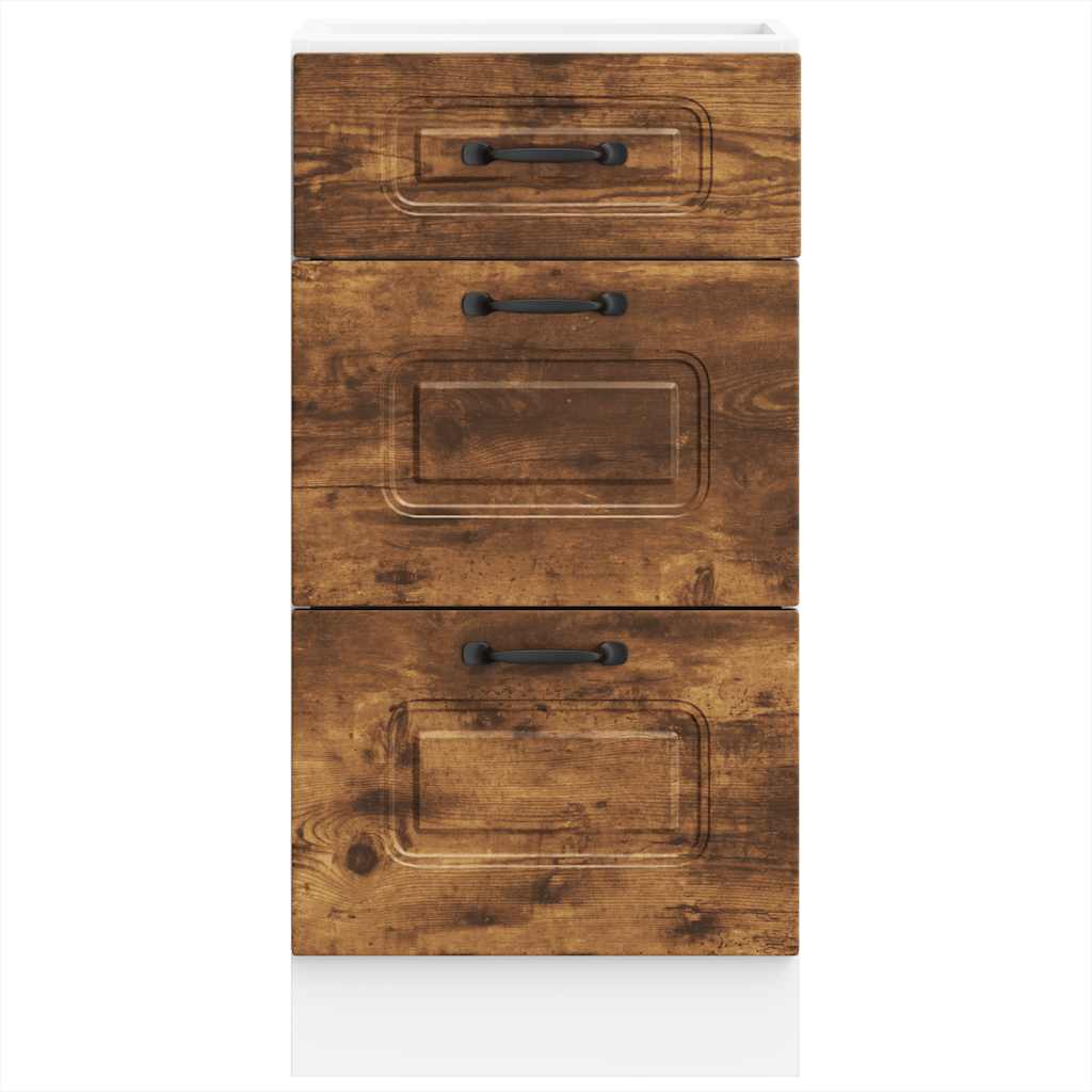 Armoire de cuisine Kalmar chêne fumé bois d'ingénierie - XIOS