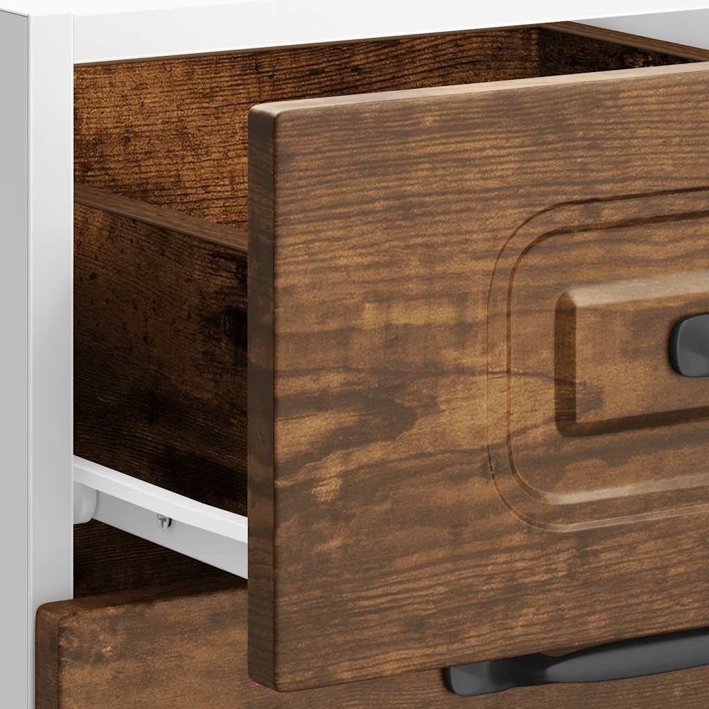 Armoire de cuisine Kalmar chêne fumé bois d'ingénierie - XIOS
