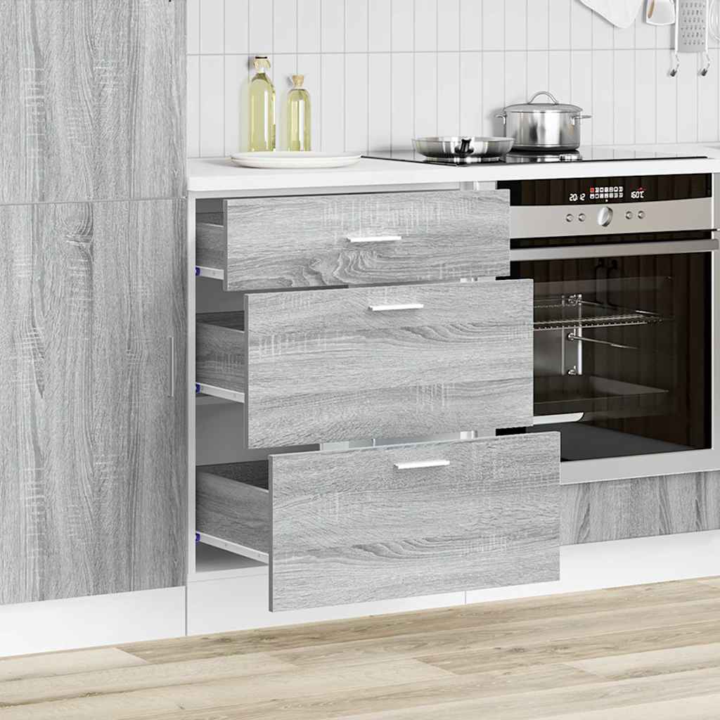 Meuble bas de cuisine "Lyon" Gris Sonoma Bois d'ingénierie - XIOS