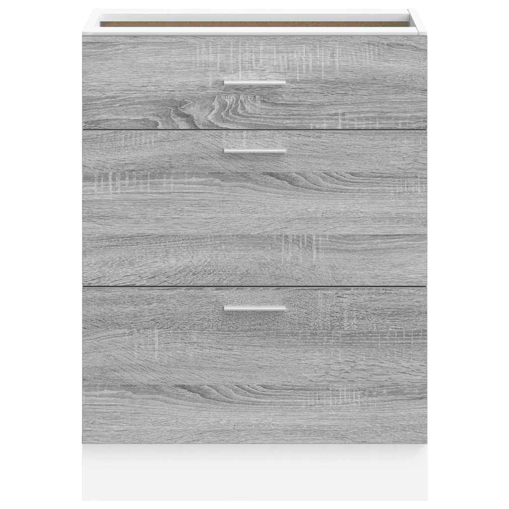 Meuble bas de cuisine "Lyon" Gris Sonoma Bois d'ingénierie - XIOS