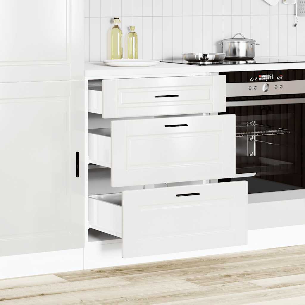 Meuble bas de cuisine « Porto » Bois d'ingénierie blanc brillant - XIOS