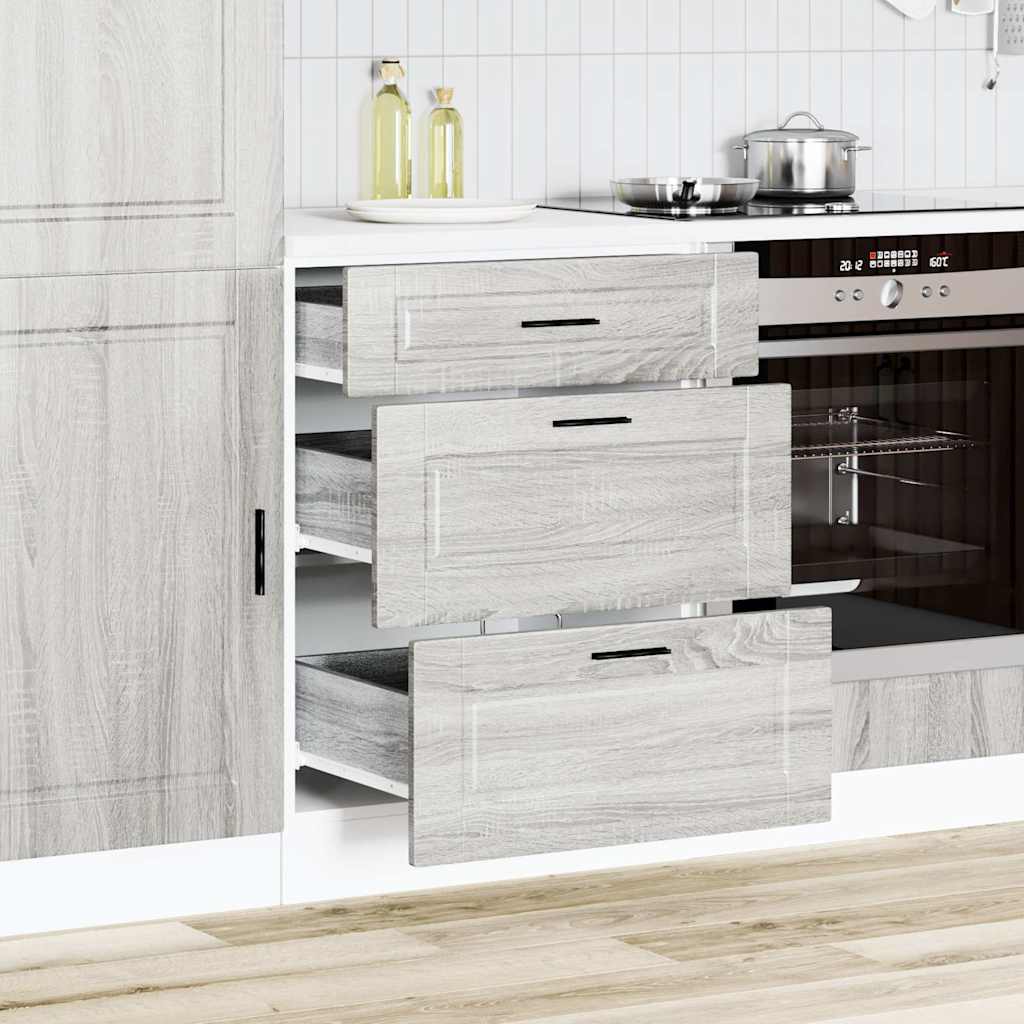 Armoire de cuisine Porto sonoma gris bois d'ingénierie - XIOS