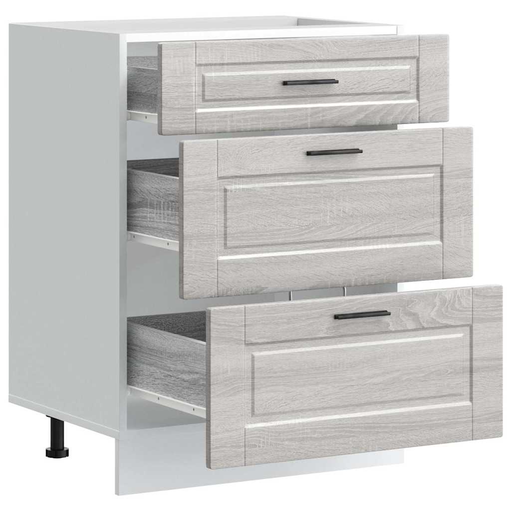 Armoire de cuisine Porto sonoma gris bois d'ingénierie - XIOS