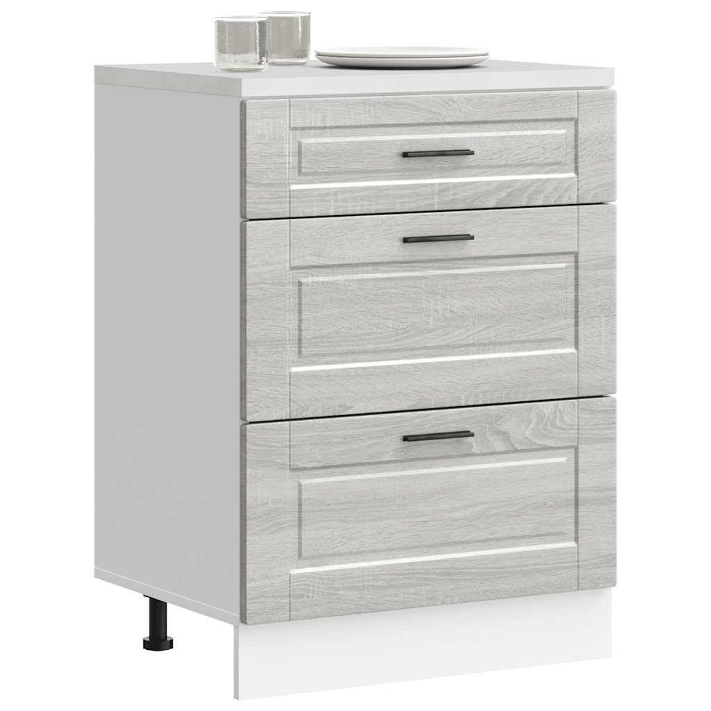 Armoire de cuisine Porto sonoma gris bois d'ingénierie - XIOS