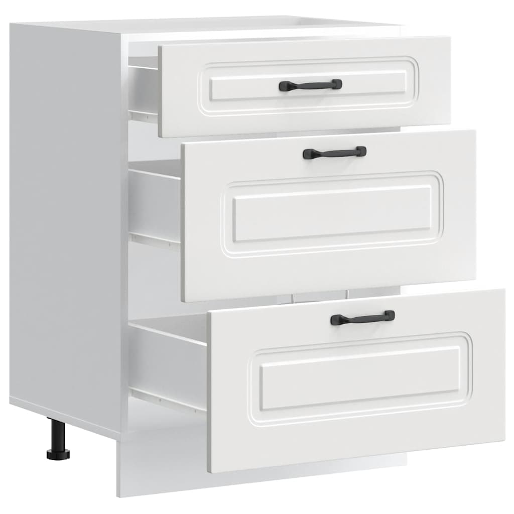 Armoire de cuisine Kalmar blanc bois d'ingénierie - XIOS