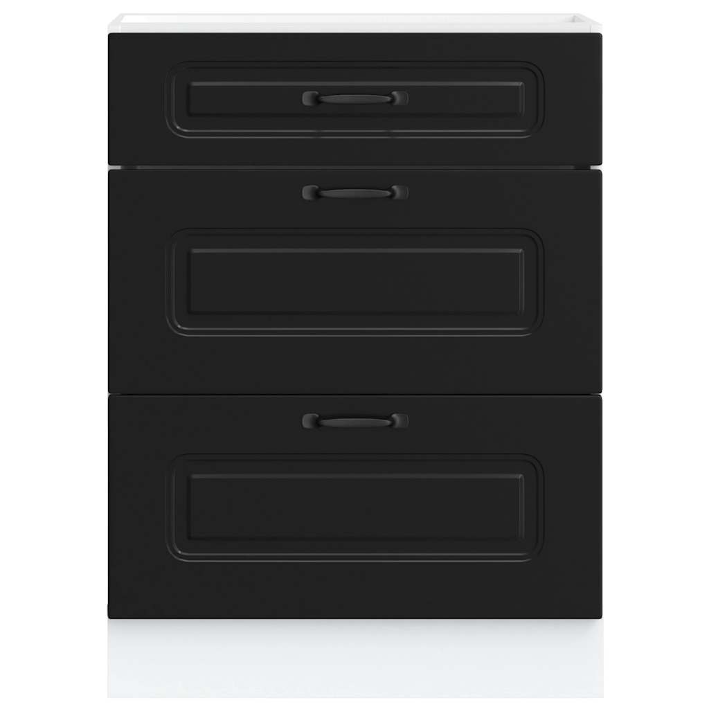 Meuble bas de cuisine « Kalmar » Bois d'ingénierie noir - XIOS