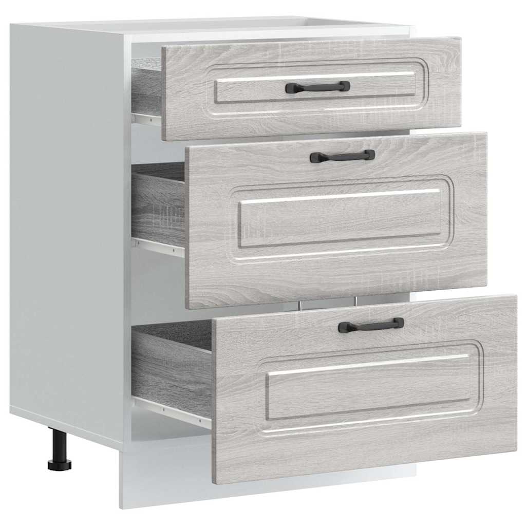 Armoire de cuisine Kalmar sonoma gris bois d'ingénierie - XIOS