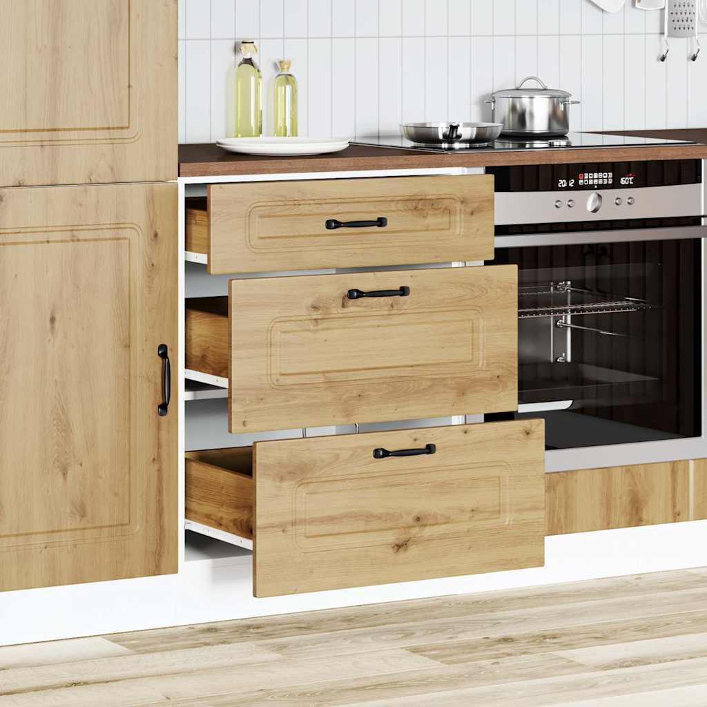 Armoire de cuisine Kalmar chêne artisanal bois d'ingénierie - XIOS
