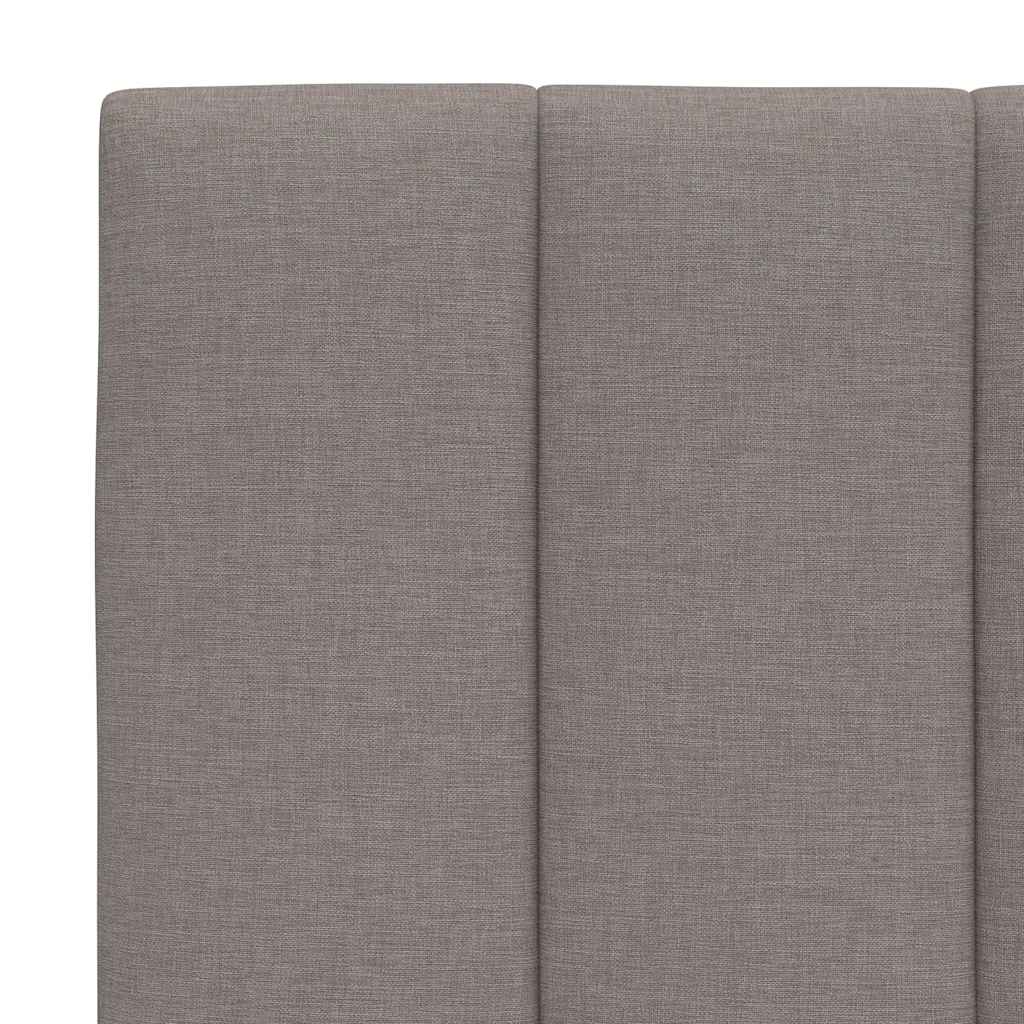 Cadre de lit sans matelas Hanko taupe 100x200 cm tissu