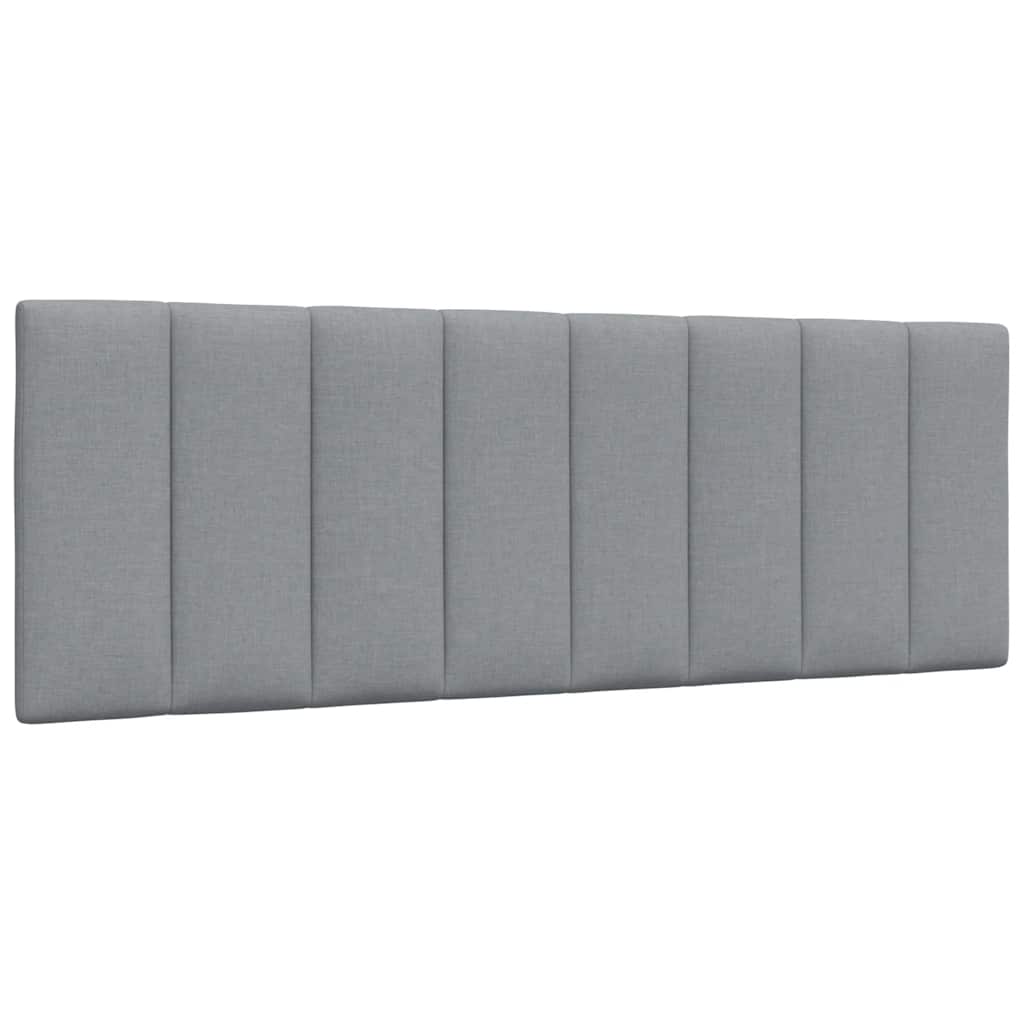 Cadre de lit sans matelas gris clair 140x190 cm tissu - XIOS