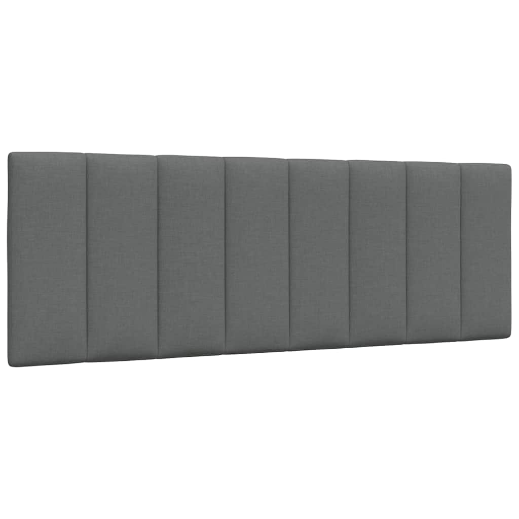 Cadre de lit sans matelas gris foncé 140x200 cm tissu - XIOS