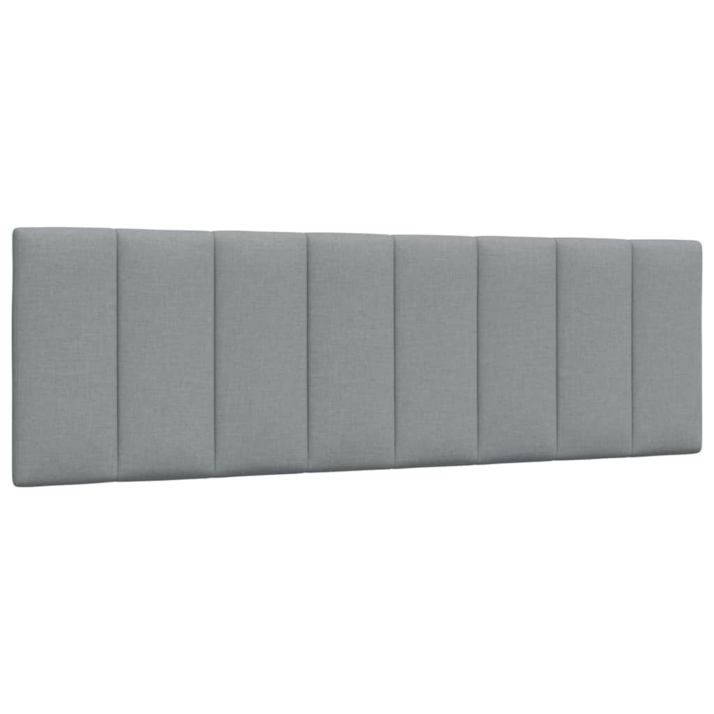 Cadre de lit sans matelas gris clair 160x200 cm tissu - XIOS