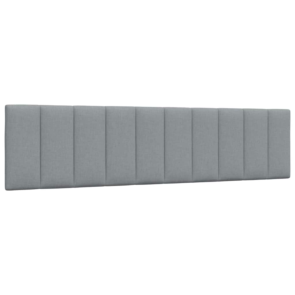 Cadre de lit sans matelas Hanko gris clair 200x200 cm tissu