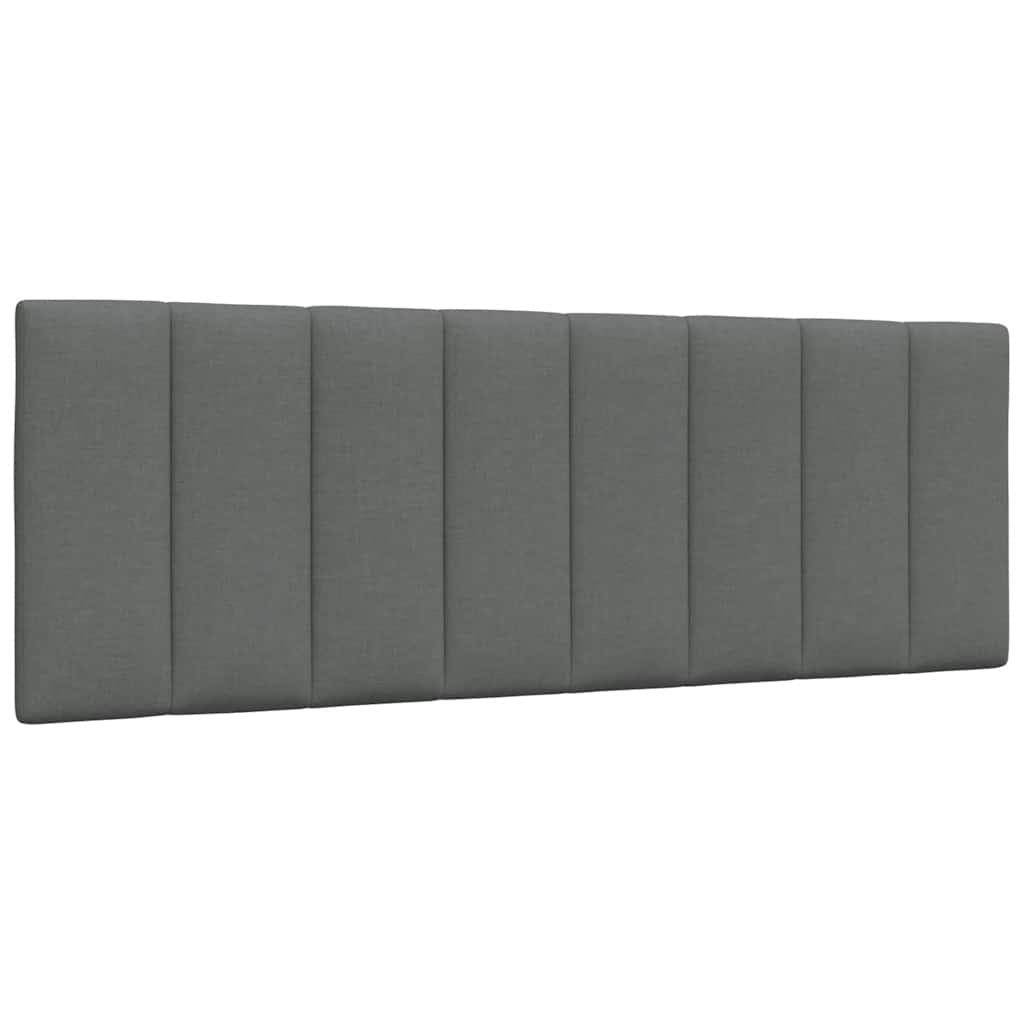 Cadre de lit sans matelas gris foncé 140x190 cm tissu - XIOS