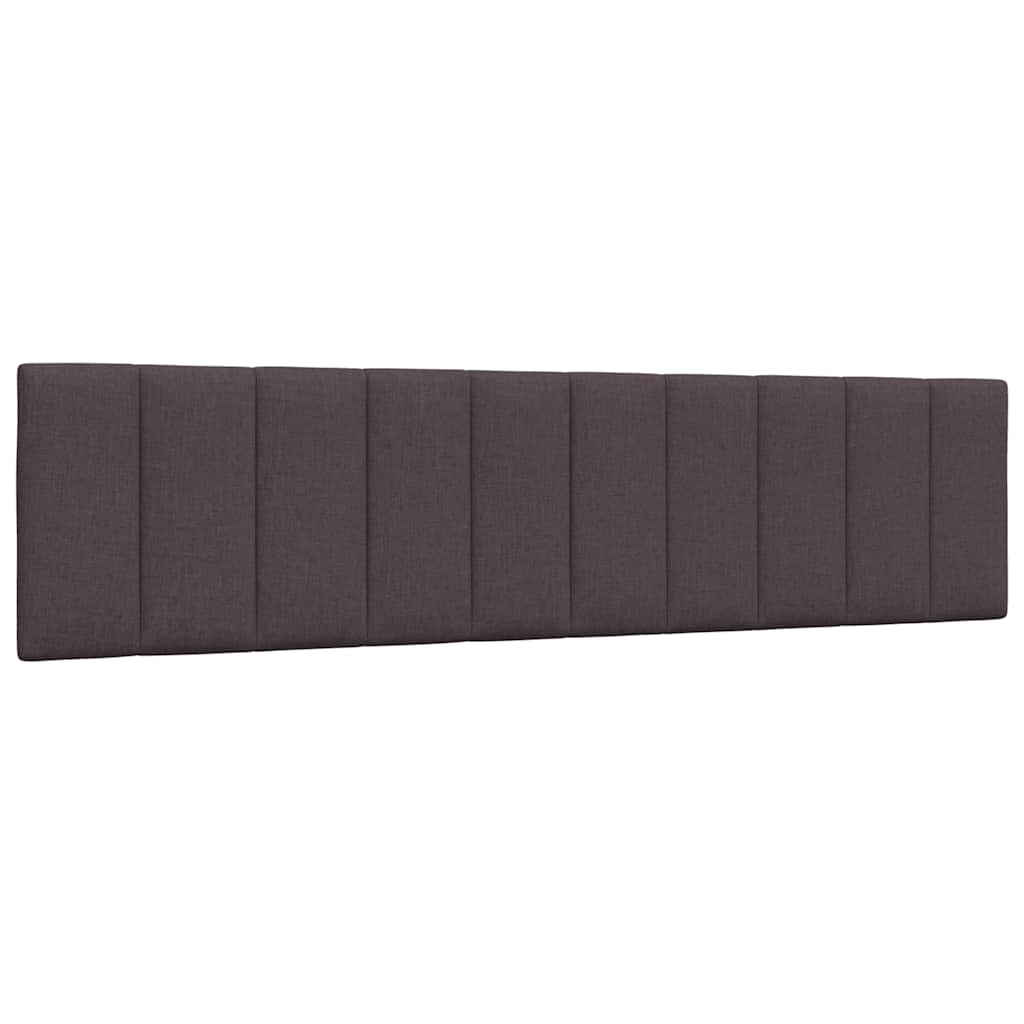 Cadre de lit sans matelas Hanko marron foncé 200x200 cm tissu - XIOS